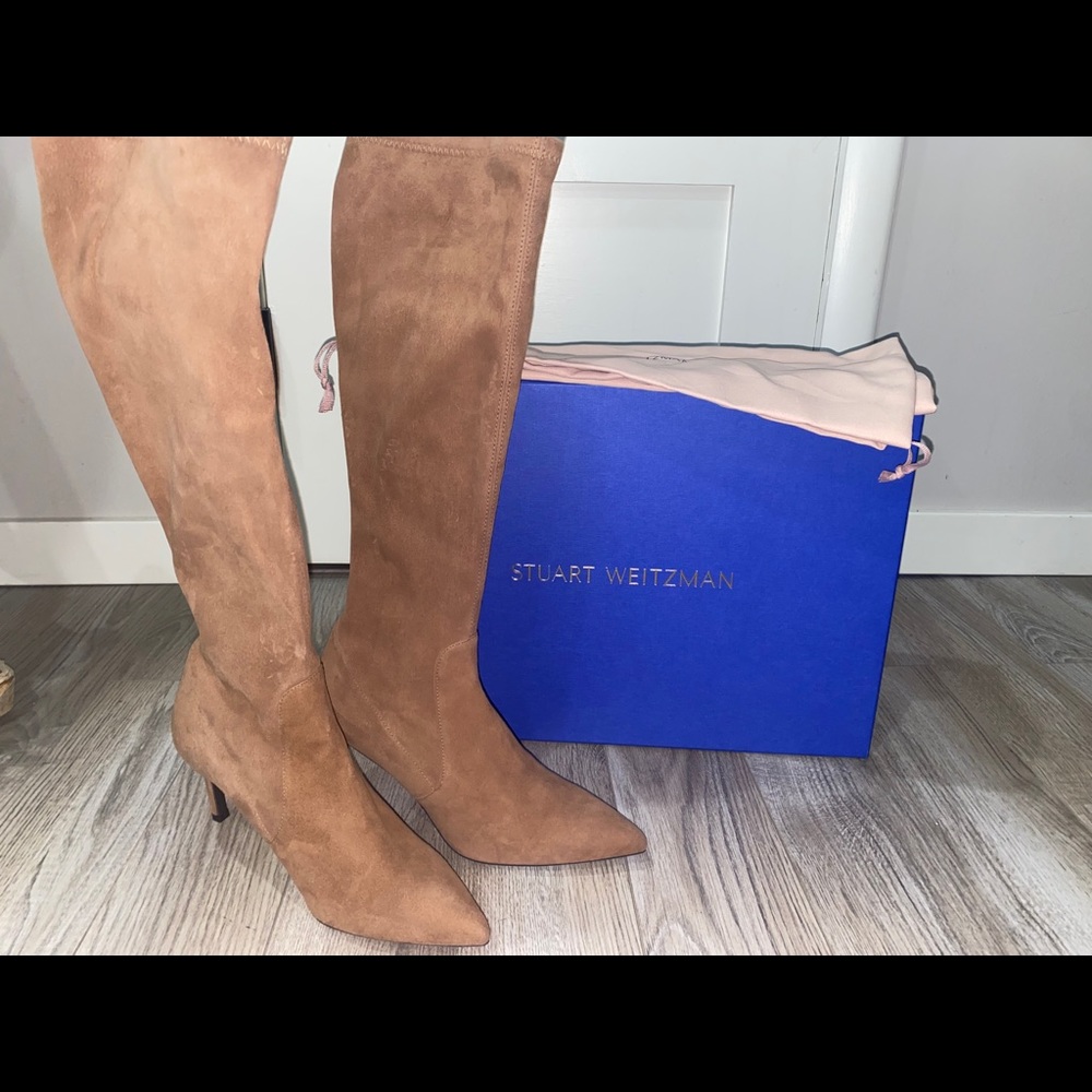 Stuart Weitzman Wanessa 75 Boot -Cappuccino size 8